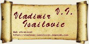 Vladimir Isailović vizit kartica